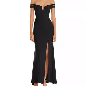 AQUA black strapless dress